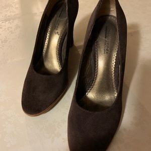 Donald Pliner Brown Suede Wedge Shoes